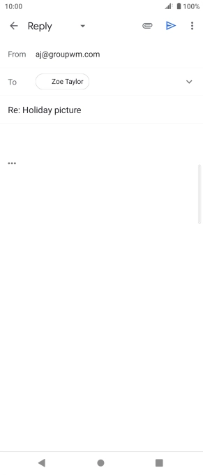 Press the text input field.