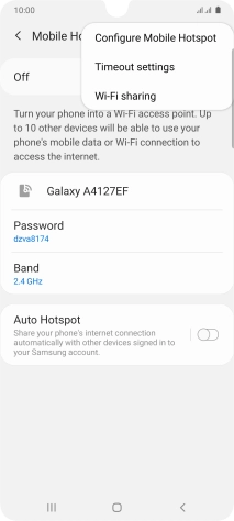 Press Configure Mobile Hotspot.