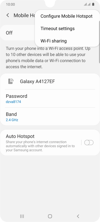 Press Configure Mobile Hotspot.