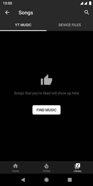 Press DEVICE FILES and go to the required audio file.