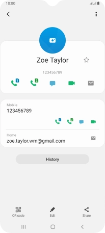 Press the call icon next to the required SIM.