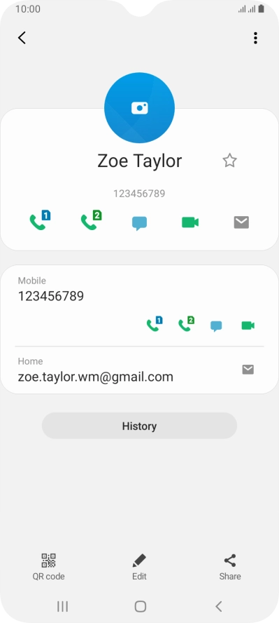 Press the call icon next to the required SIM.