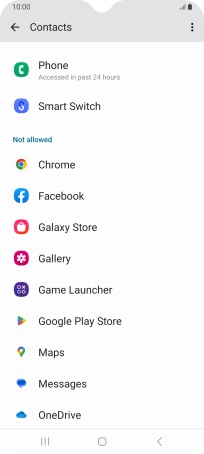 Press the required app.