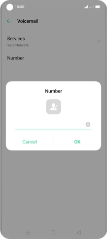 Key in +447836121121 and press OK.