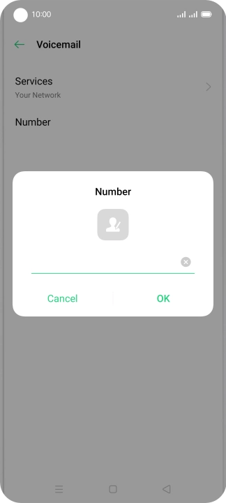 Key in +447836121121 and press OK.