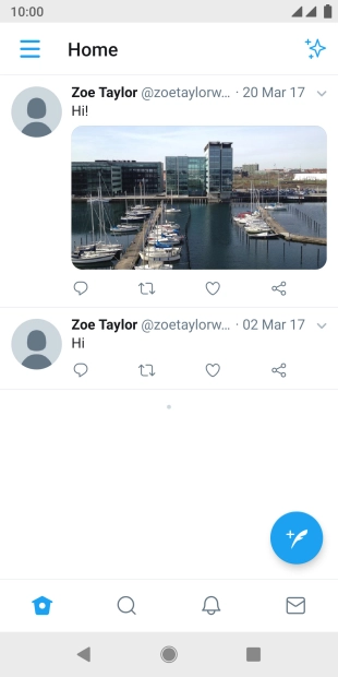Press the new tweet icon.