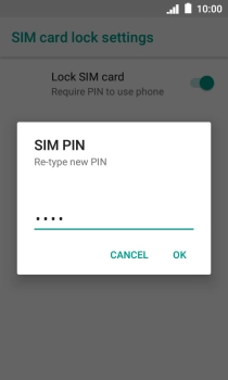 Key in the new PIN again and press OK.
