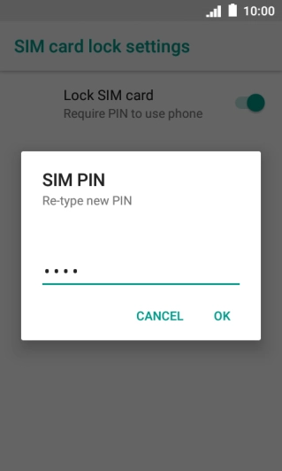 Key in the new PIN again and press OK.