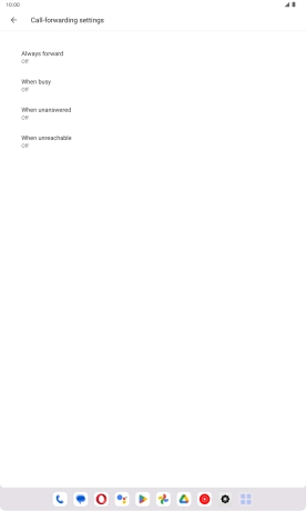Press the required divert type.