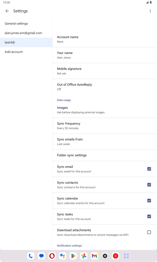 Press Account name and key in the required name.