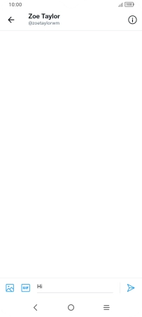 Write the required message and press the send icon.