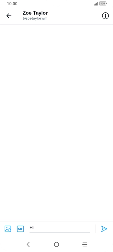 Write the required message and press the send icon.