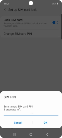 Key in a new four-digit PIN and press OK.