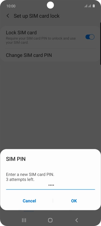Key in a new four-digit PIN and press OK.