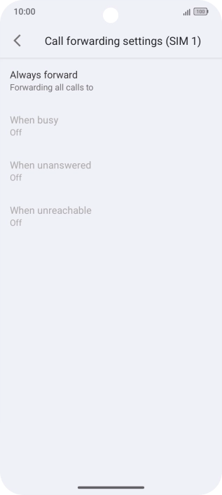 Press the required divert type.