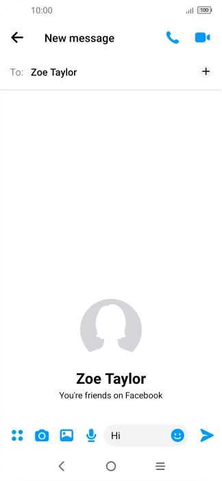 Write the required message and press the send icon.