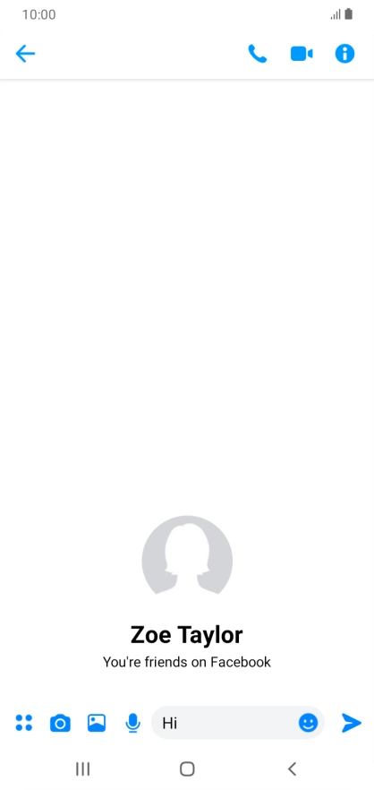 Write the required message and press the send icon.
