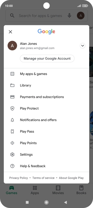 Press My apps & games.