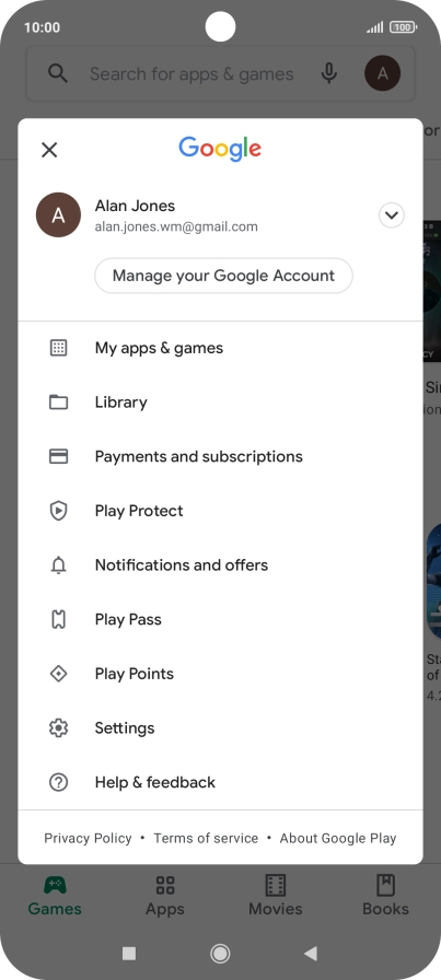 Press My apps & games.