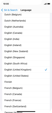 Press the required language.