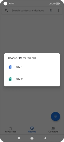 Press the required SIM and follow the instructions to listen to your messages.