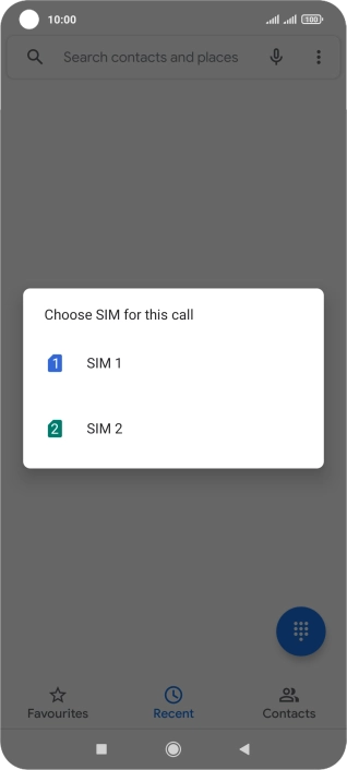 Press the required SIM and follow the instructions to listen to your messages.