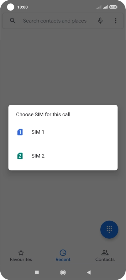 Press the required SIM and follow the instructions to listen to your messages.
