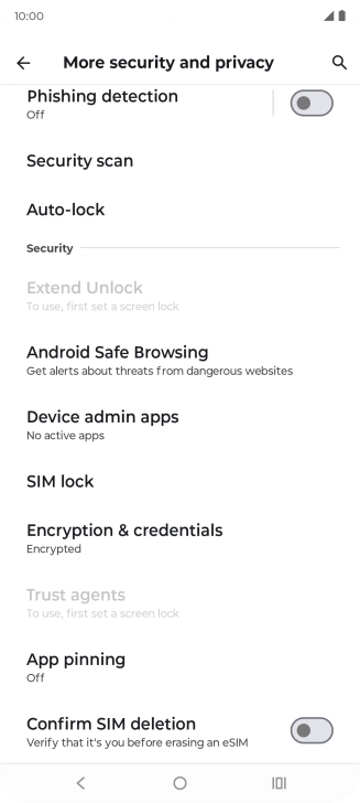 Press SIM lock.