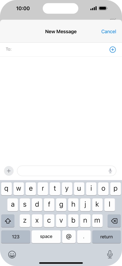 Press To: and key in the first letters of the recipient's name.