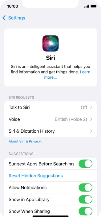 Press Talk to Siri.