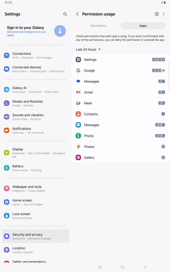 Press the drop down list.