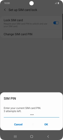 Key in your current PIN and press OK.