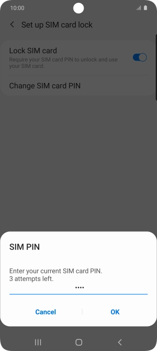 Key in your current PIN and press OK.