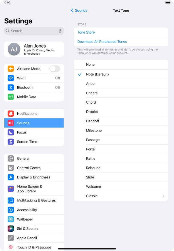 Press the required message tones to hear them.