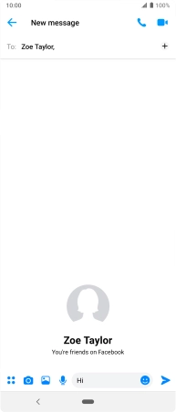 Write the required message and press the send icon.