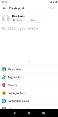 Press the text input field.