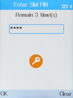 Key in your PIN and press the Left selection key.