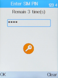 Key in your PIN and press the Left selection key.