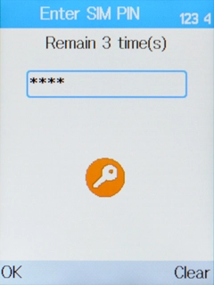 Key in your PIN and press the Left selection key.