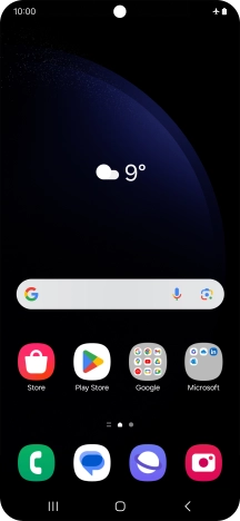 The flight mode icon shows that flight mode is turned on.