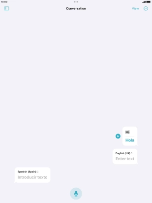 Press the menu icon.