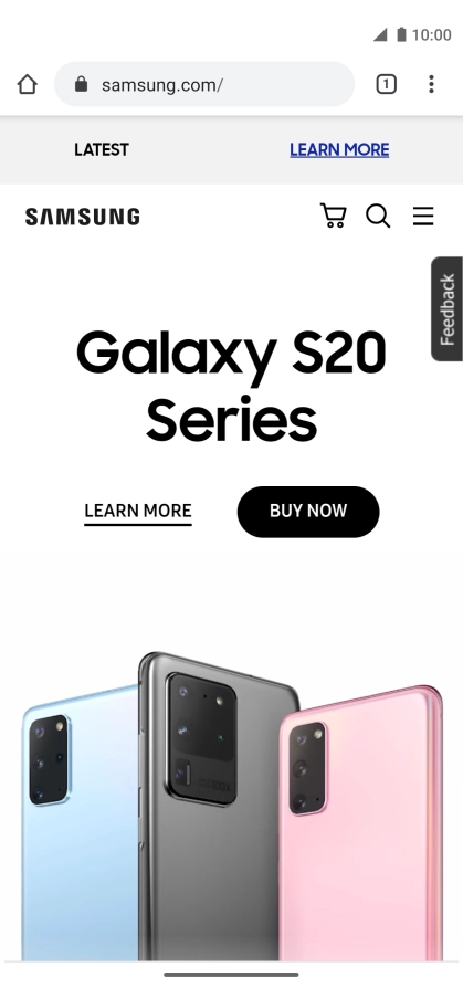 Press the address bar.