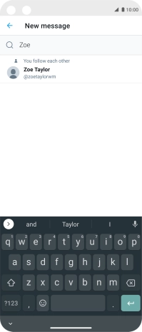 Key in the first letters of the recipient's name and press the required contact.