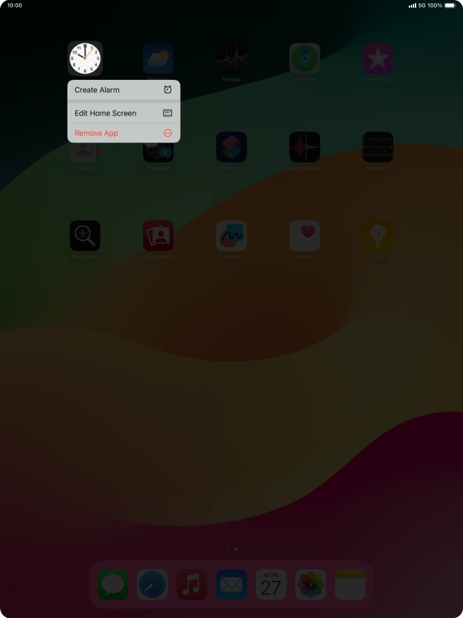 Press Remove App.