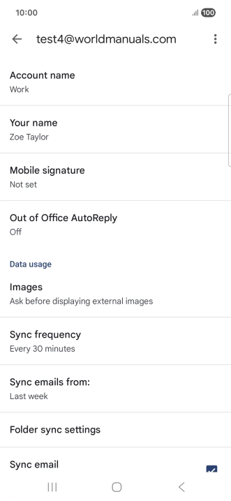 Press Account name and key in the required name.