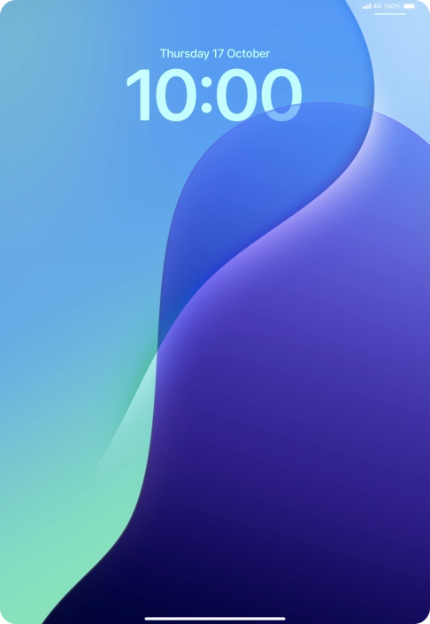 Slide your finger upwards starting from the bottom of the screen.