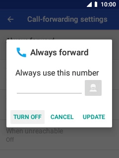 Select TURN OFF.