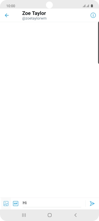 Write the required message and press the send icon.