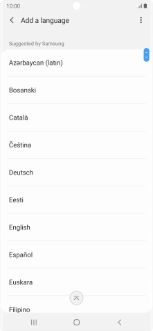 Press the required language.