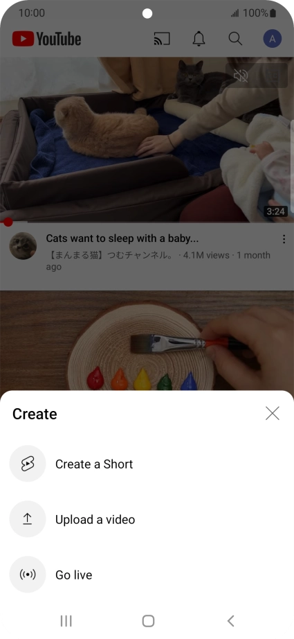 Press Upload a video.